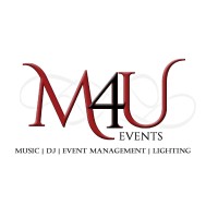 M4U Events logo, M4U Events contact details