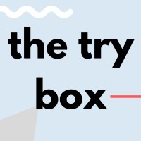 The Try Box logo, The Try Box contact details