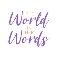 The World in Her Words logo, The World in Her Words contact details