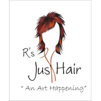 R's just hair logo, R's just hair contact details