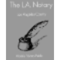 The LA Notary logo, The LA Notary contact details