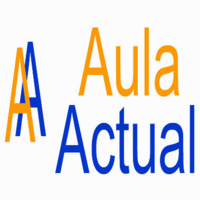 AulaActual logo, AulaActual contact details