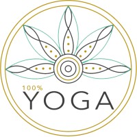 100%YOGA logo, 100%YOGA contact details