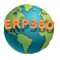 ERP360 logo, ERP360 contact details