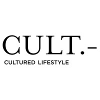 CULT.- logo, CULT.- contact details