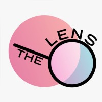 The Lens logo, The Lens contact details