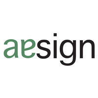 AEsign logo, AEsign contact details