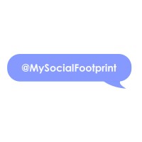 @MySocialFootprint logo, @MySocialFootprint contact details