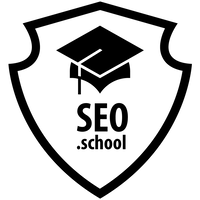 SEO.school logo, SEO.school contact details