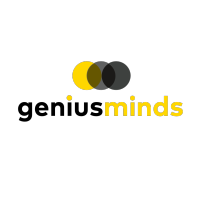 GeniusMinds logo, GeniusMinds contact details