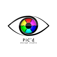 PiC'd design studio logo, PiC'd design studio contact details