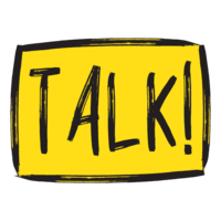 TALK! logo, TALK! contact details