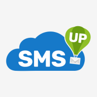 SMS Up logo, SMS Up contact details