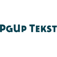 PgUp Tekst logo, PgUp Tekst contact details