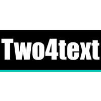 Two4text logo, Two4text contact details