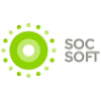 SocSoft logo, SocSoft contact details