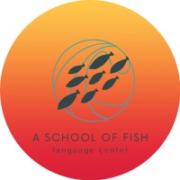 A School of Fish Language Center logo, A School of Fish Language Center contact details