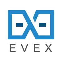 EVEX logo, EVEX contact details