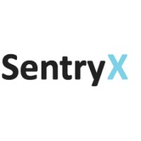 SentryX logo, SentryX contact details