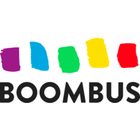 The Boom Bus logo, The Boom Bus contact details