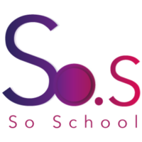 So'School logo, So'School contact details