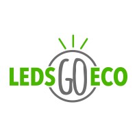 LedsGoEco logo, LedsGoEco contact details