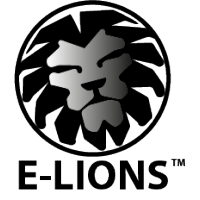 E-LIONS logo, E-LIONS contact details