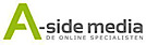 A-side media logo, A-side media contact details