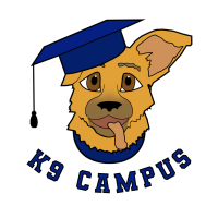 K9 Campus logo, K9 Campus contact details