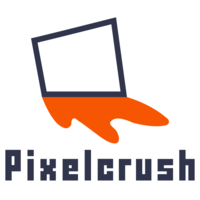 pixelcrush logo, pixelcrush contact details