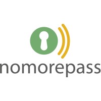 NoMorePass logo, NoMorePass contact details