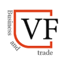 V.F. logo, V.F. contact details