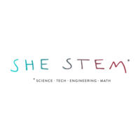 SHE STEM logo, SHE STEM contact details