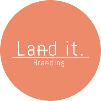 Land it. Branding logo, Land it. Branding contact details