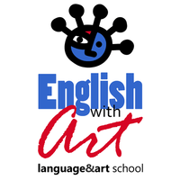 English with Art logo, English with Art contact details