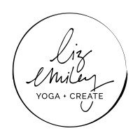 Liz Emiley Yoga + Create logo, Liz Emiley Yoga + Create contact details