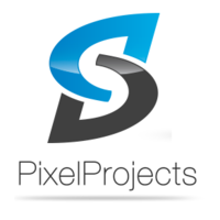 PixelProjects logo, PixelProjects contact details