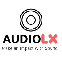 AudioLX logo, AudioLX contact details