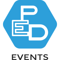 P.E.D Events logo, P.E.D Events contact details