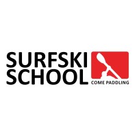 The Surfski School logo, The Surfski School contact details