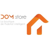 DOM store logo, DOM store contact details