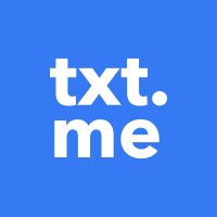 txt.me logo, txt.me contact details