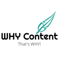 WHY Content logo, WHY Content contact details