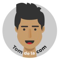 Tom de la Com logo, Tom de la Com contact details