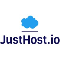 JustHost.io logo, JustHost.io contact details