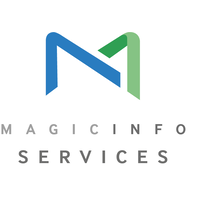 MagicInfo Services logo, MagicInfo Services contact details