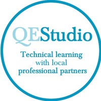 QEStudio logo, QEStudio contact details