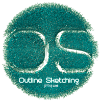 Outline Sketching logo, Outline Sketching contact details