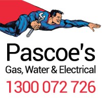 'Pascoe''s Gas, Water & Electrical' logo, 'Pascoe''s Gas, Water & Electrical' contact details