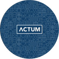 ACTUM logo, ACTUM contact details